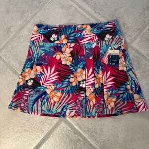 NWT TOMMY BAHAMA ACTIVE Golf/Tennis Floral Print Pleated Skort-Size S